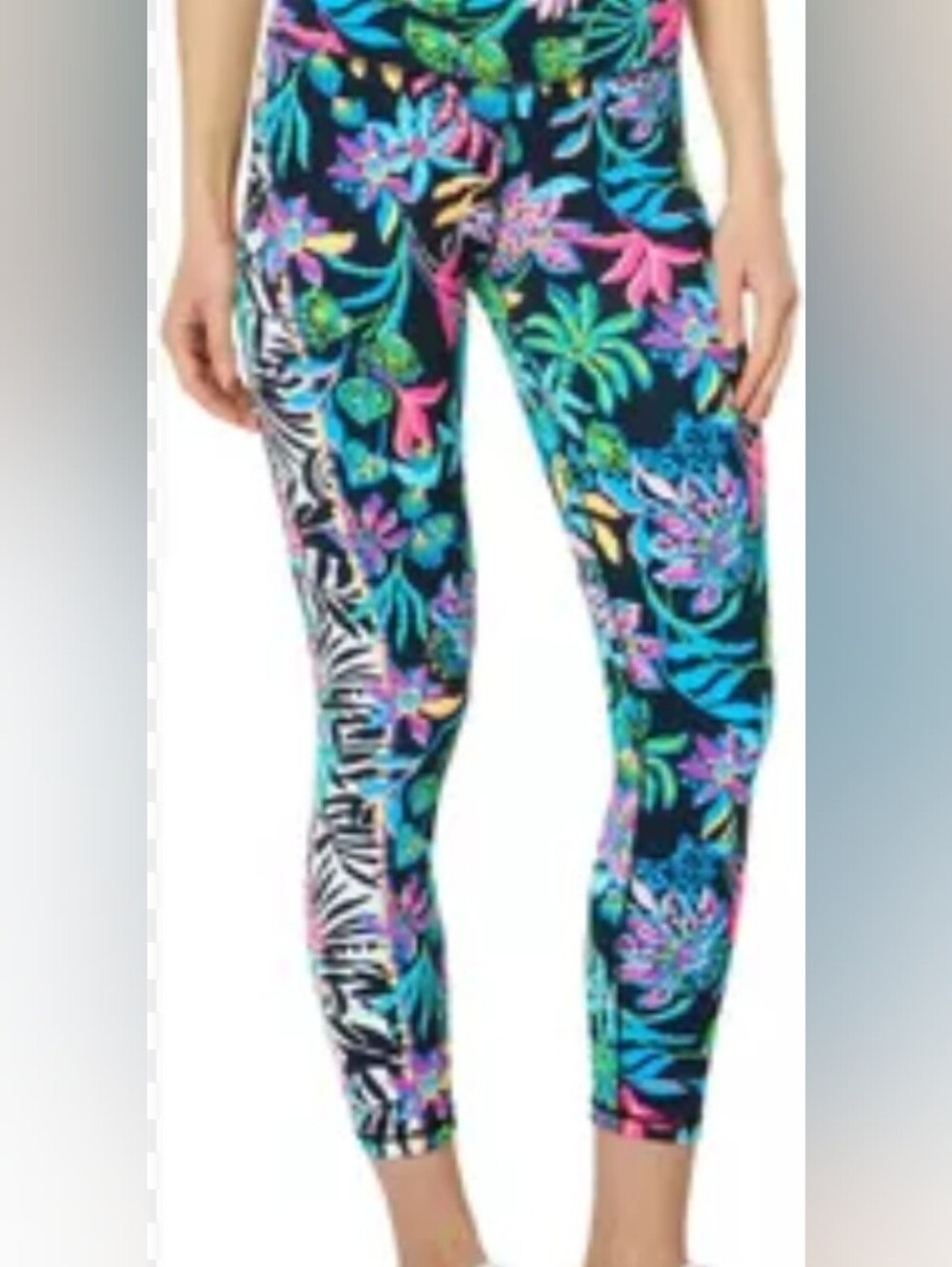 Lilly Pulitzer Luxletic Leggings with Bright Tropical Floral Print